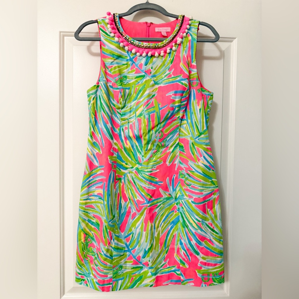 Lilly Pulitzer Pink and Green Tropical Dress